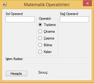 C#_ile_Aritmetik_Operatorler
